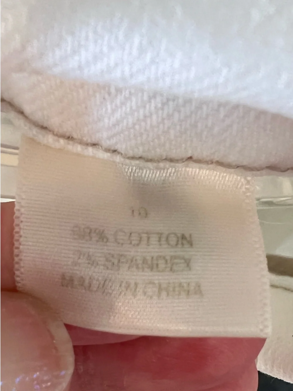 Tommy Bahama White Denim Shaped Jacket runs small - Picture 8 of 9